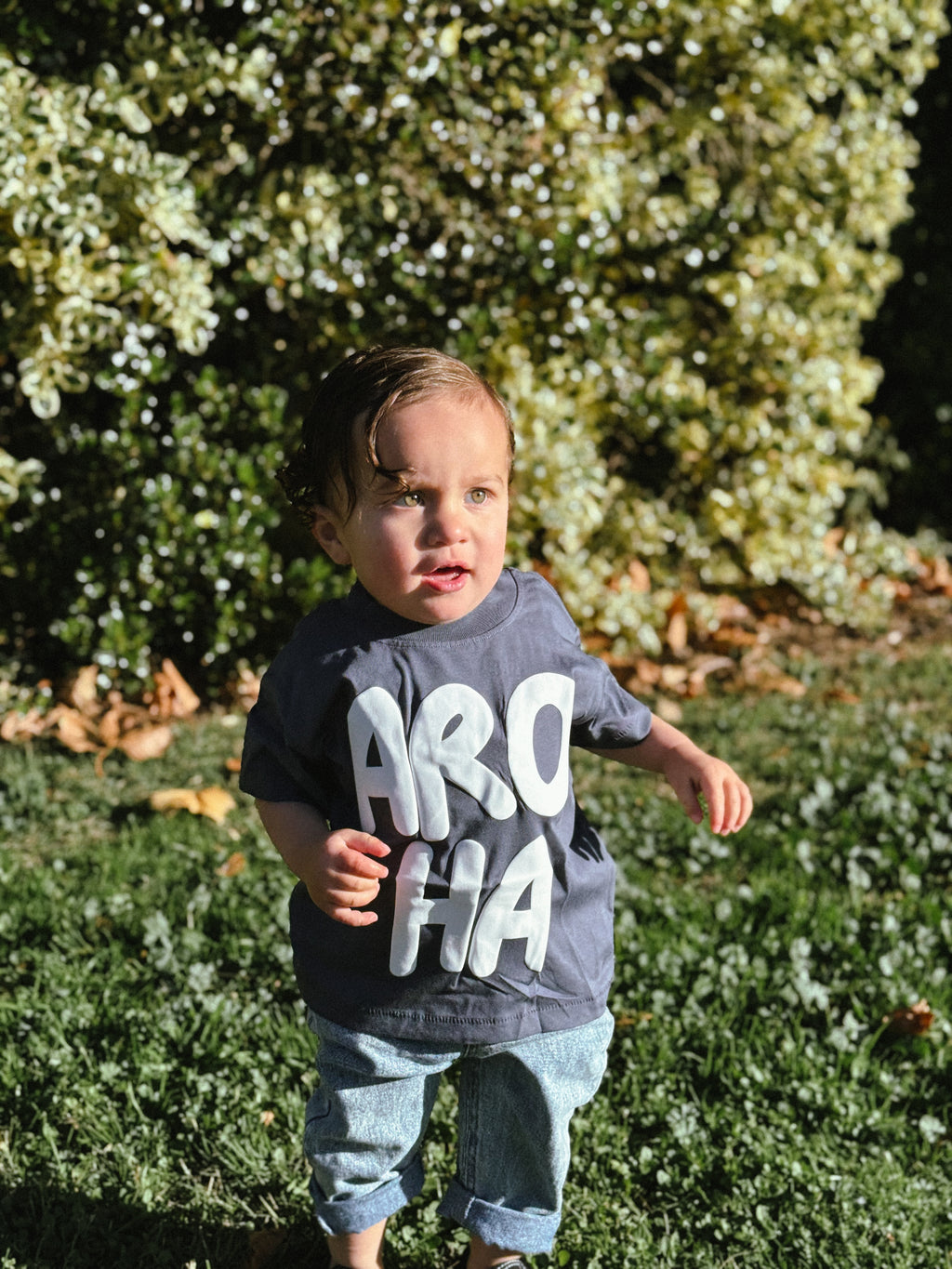 AROHA BUBBLE PRINT | CHARCOAL (KIDS)