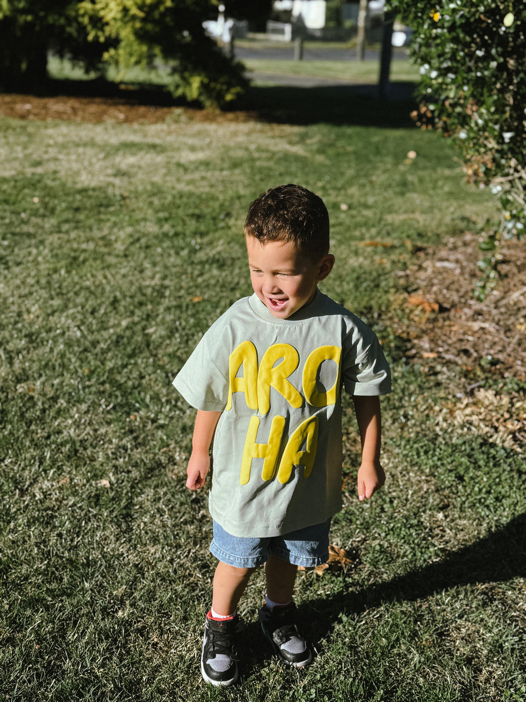 AROHA BUBBLE PRINT | GREEN (KIDS)