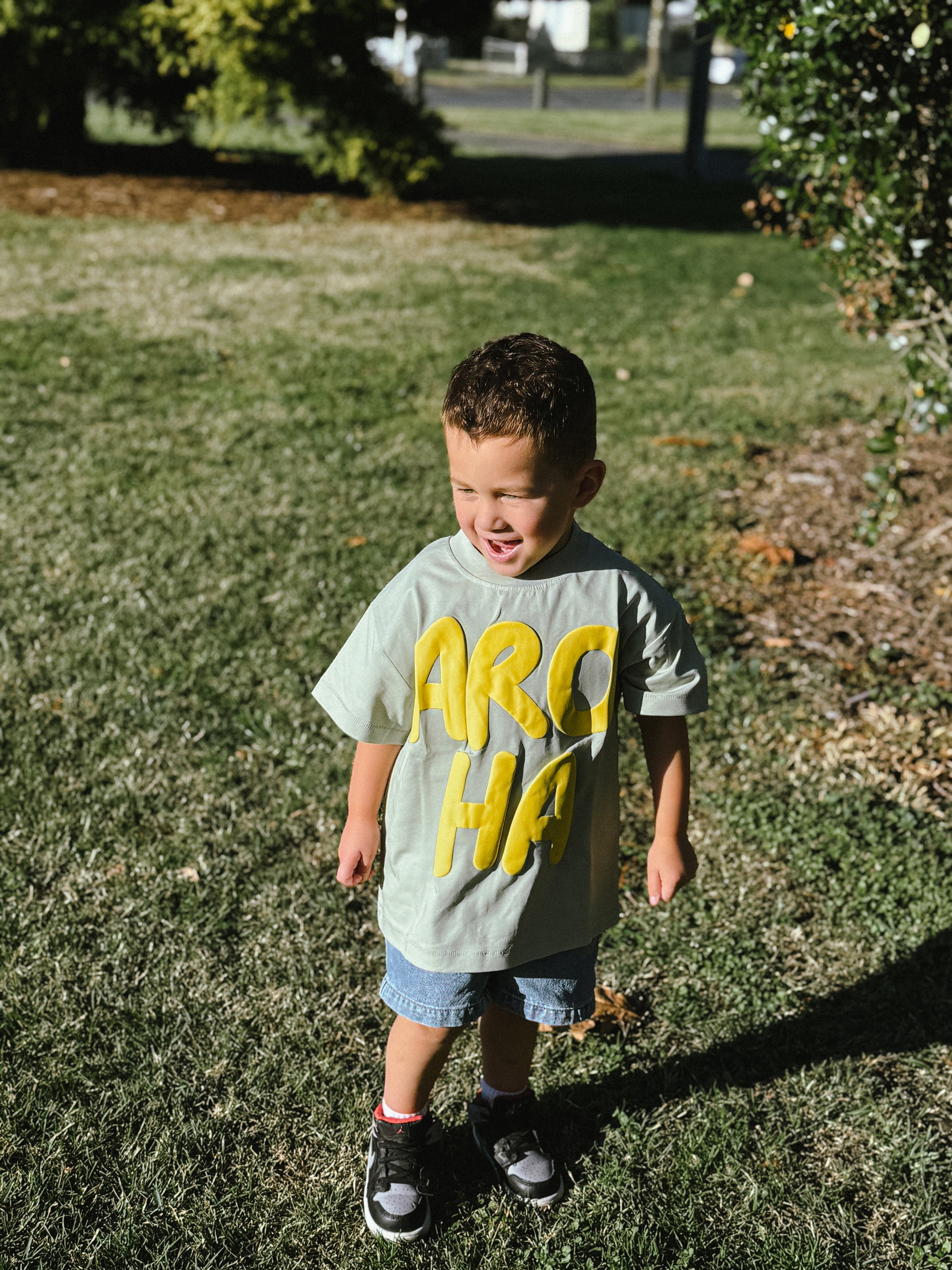 AROHA BUBBLE PRINT | GREEN (KIDS)