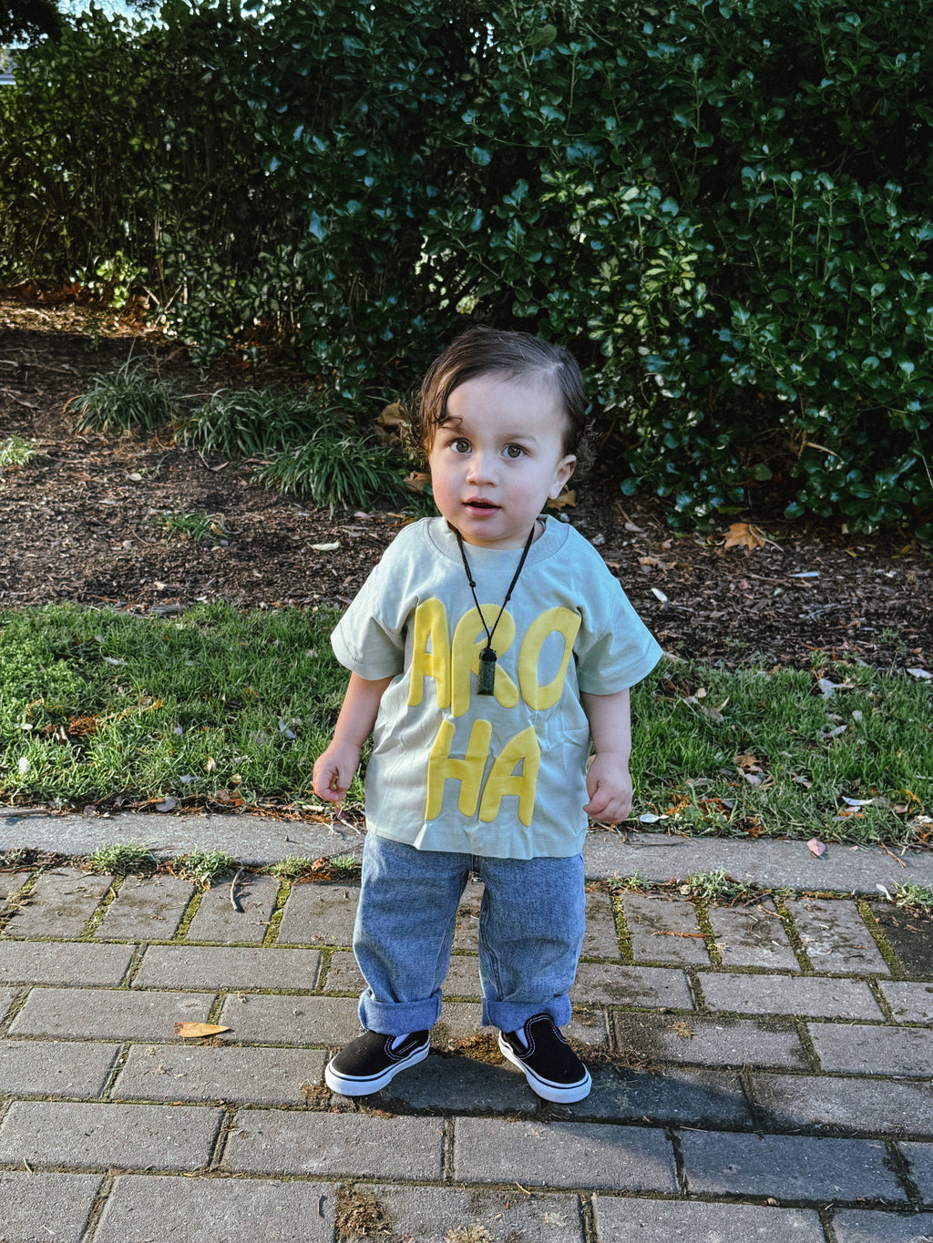 AROHA BUBBLE PRINT | GREEN (KIDS)