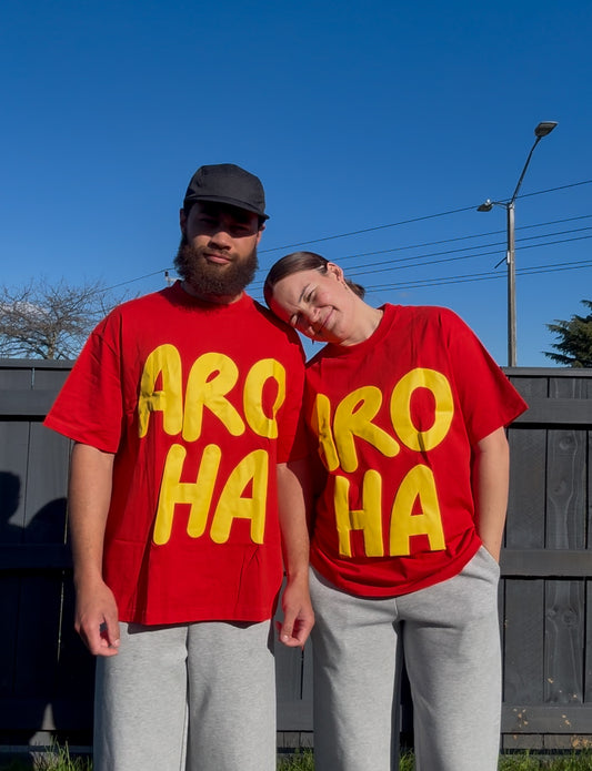 AROHA BUBBLE PRINT | RED (ADULTS)